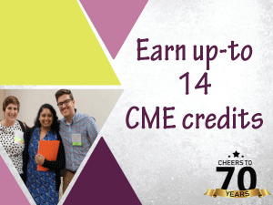 Help Us Celebrate and Earn CME