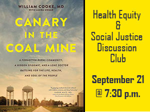 Canary in the Coal Mine Author is Special Guest for September’s Discussion