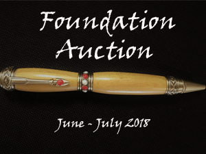 Handmade Olivewood Pen up for Auction